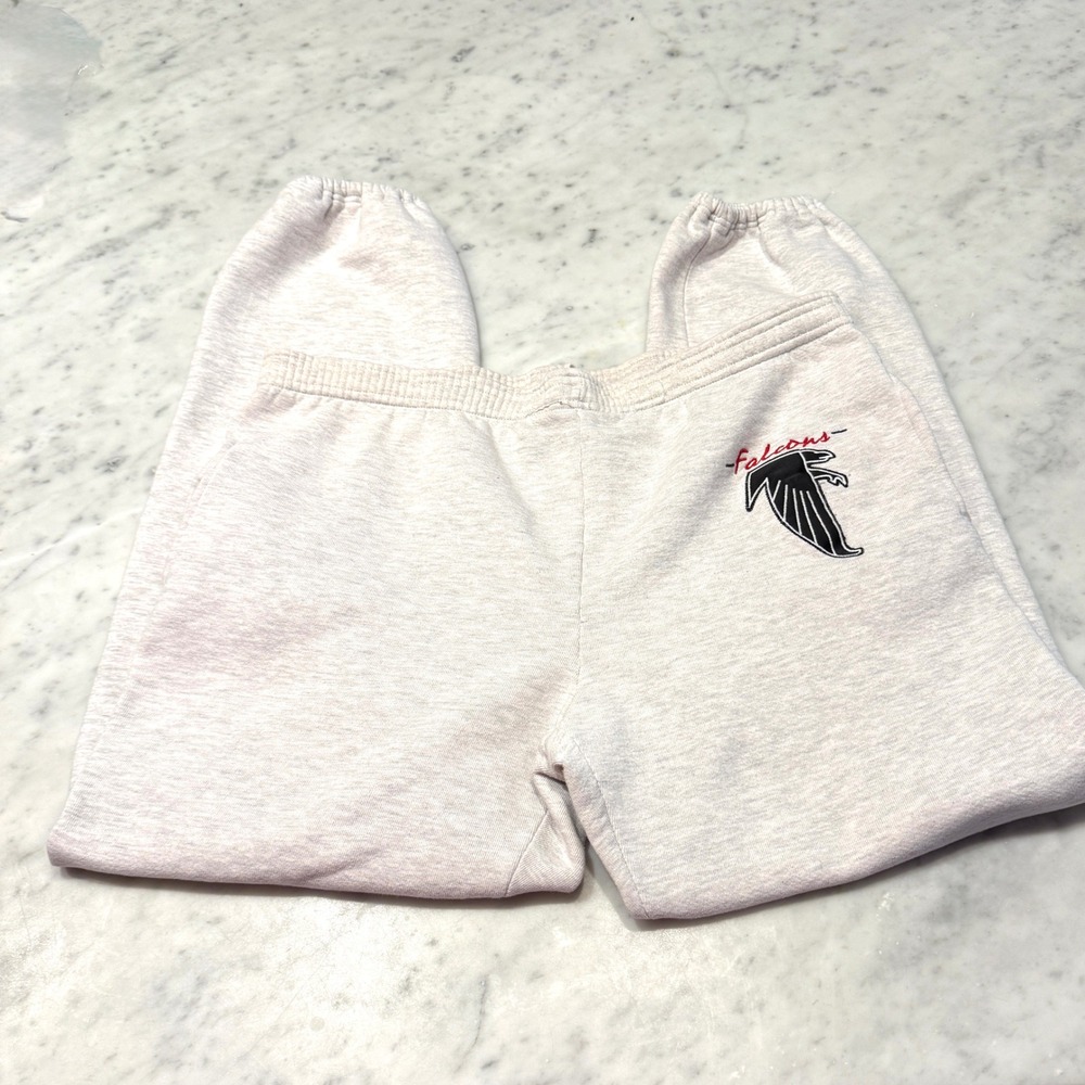 Vintage Russell Athletic Atlanta Falcons Sweatpants Gray High Cotton Mens L USA